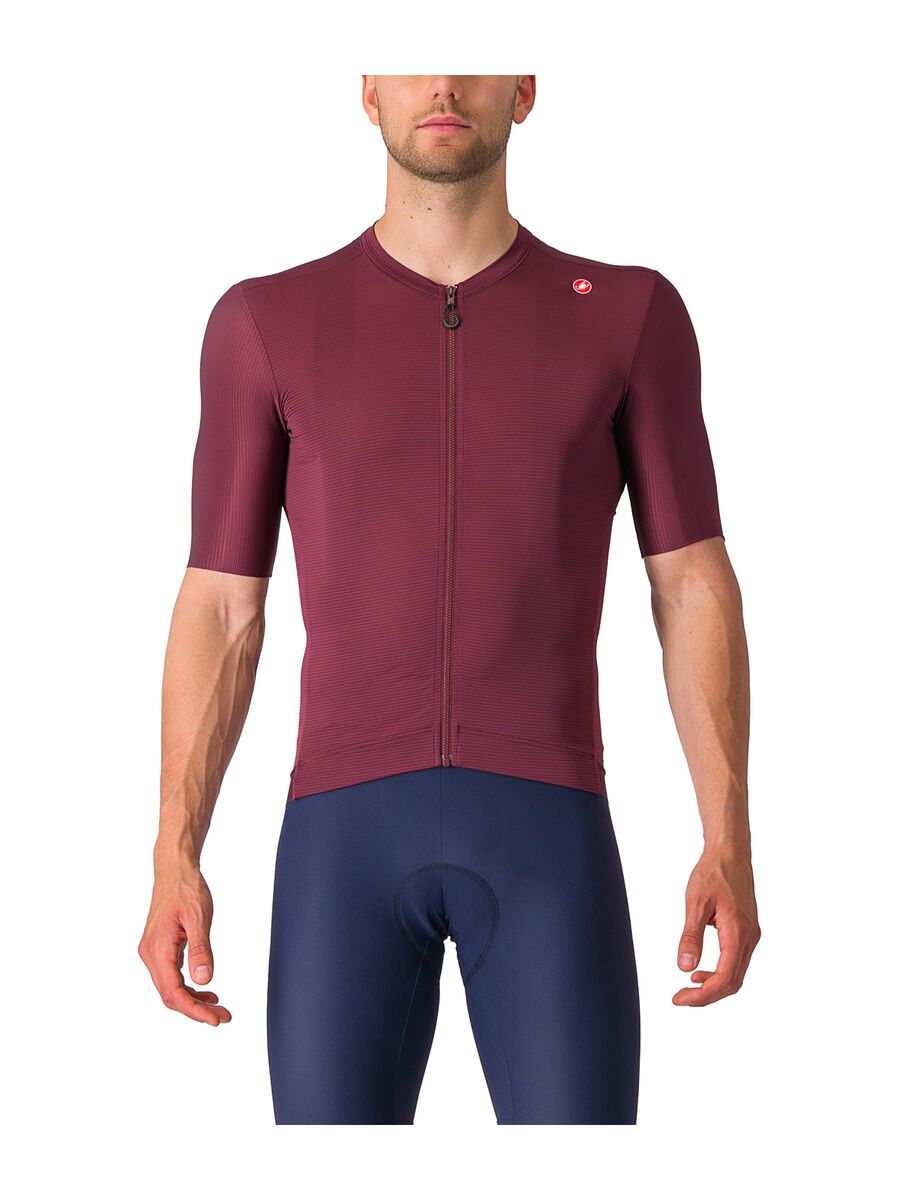 Castelli Espresso Jersey, deep bordeaux/silver moon | BIKER-BOARDER.DE