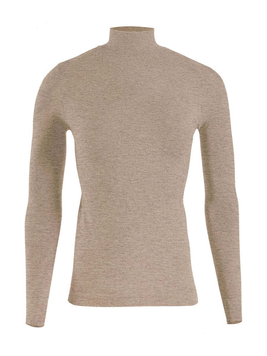Iron-ic Cashmere Shirt with High Collar and Long Sleeves - Women, natural melange - Bild 1
