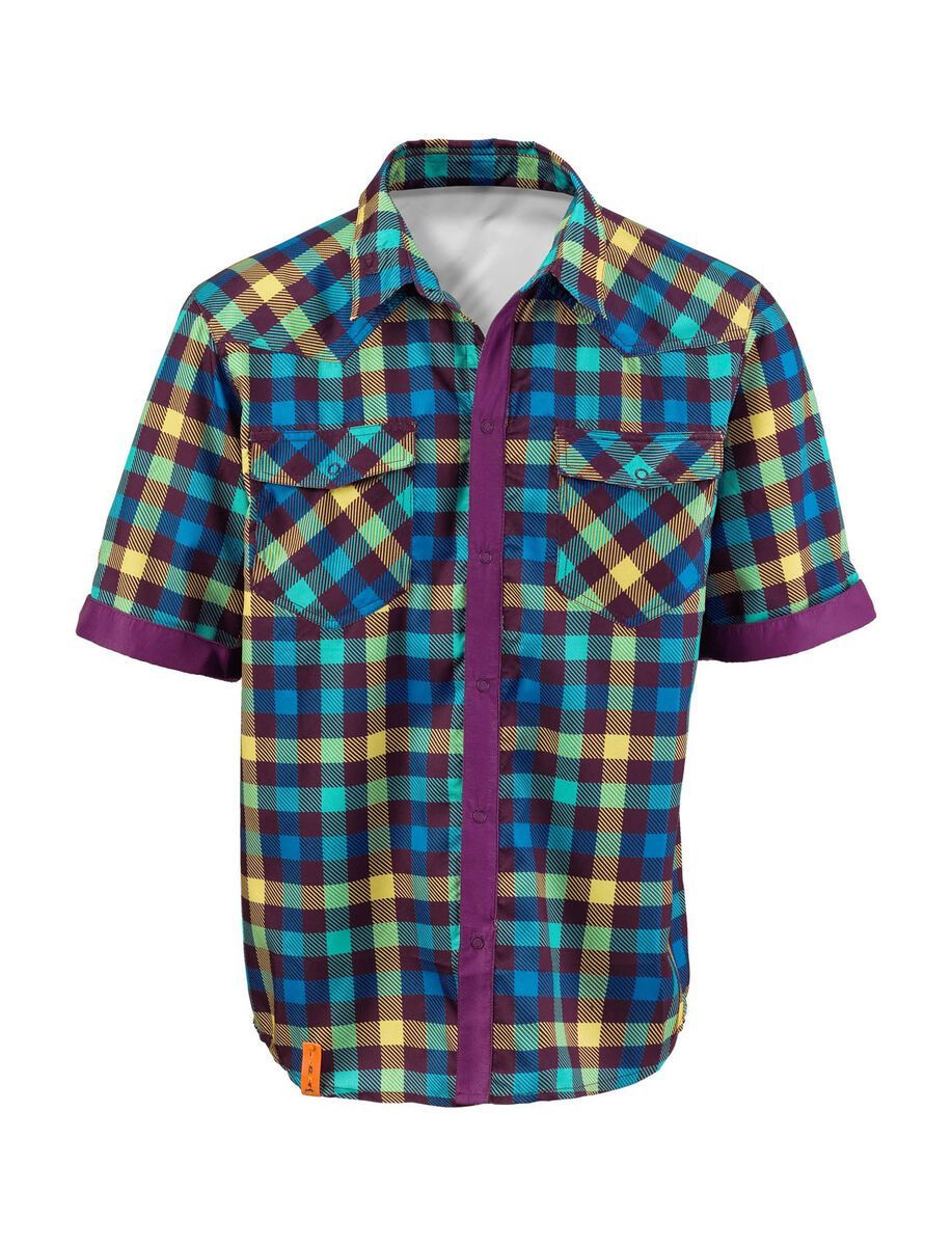 Scott Shirt Button Roarban s/sl, dark violent/gold - Bild 1