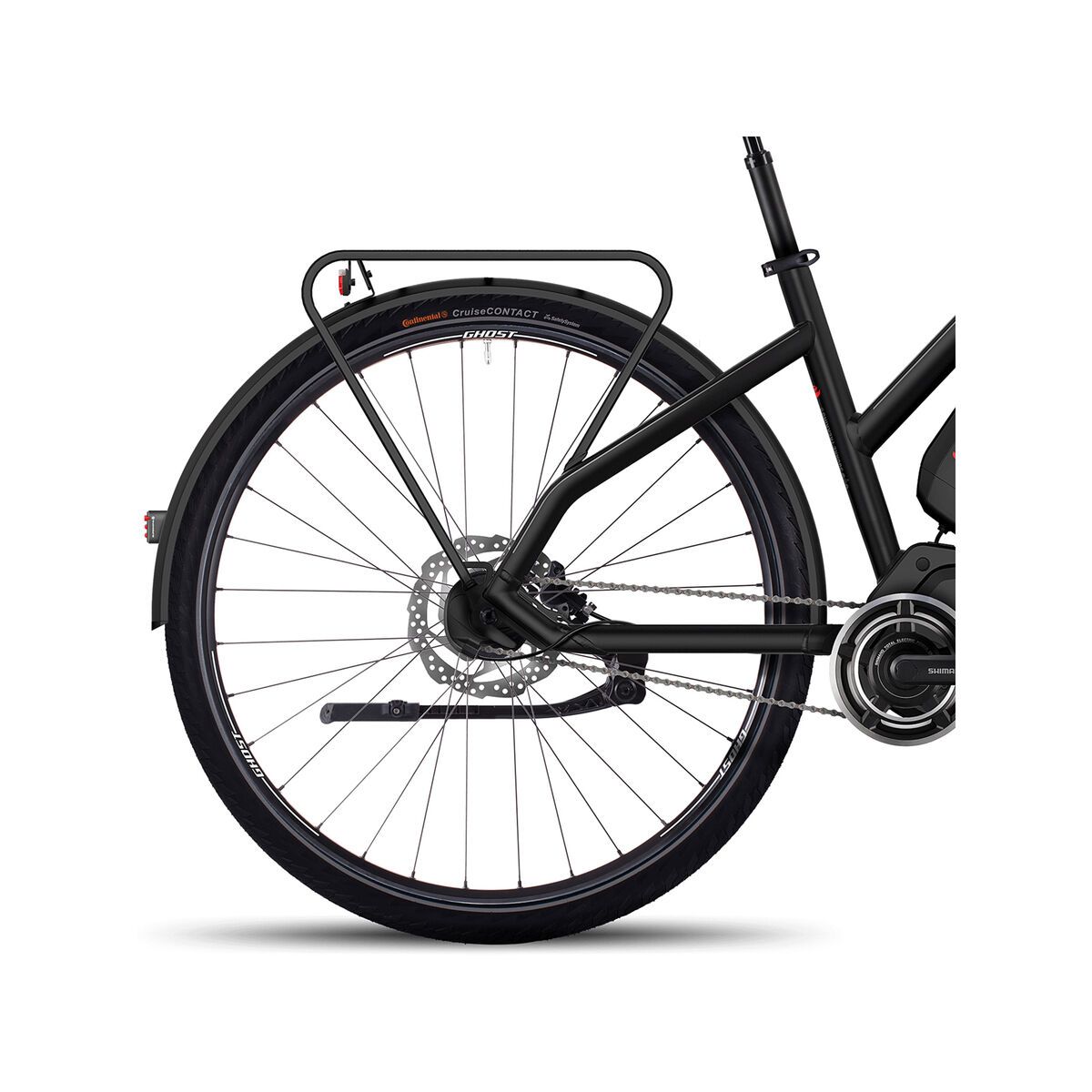 Ghost Hybride Square Trekking 6 W, night black/urban grey/neon red - Bild 4