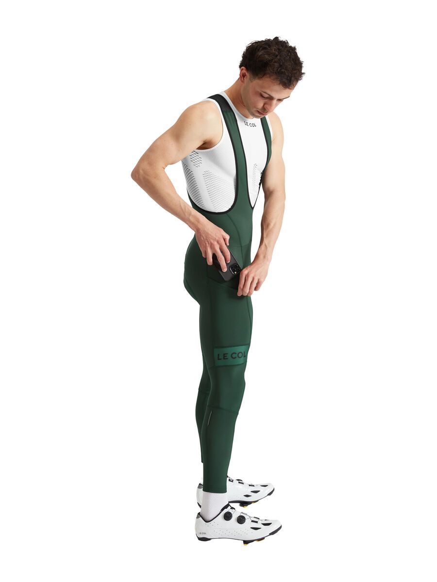 Le Col Sport Cargo Bib Tights, forest green/black - Bild 7