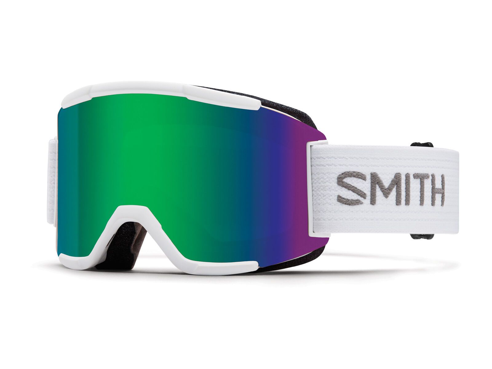 Smith Squad inkl. Wechselscheibe, white/Lens: green sol-x mirror - Bild 1