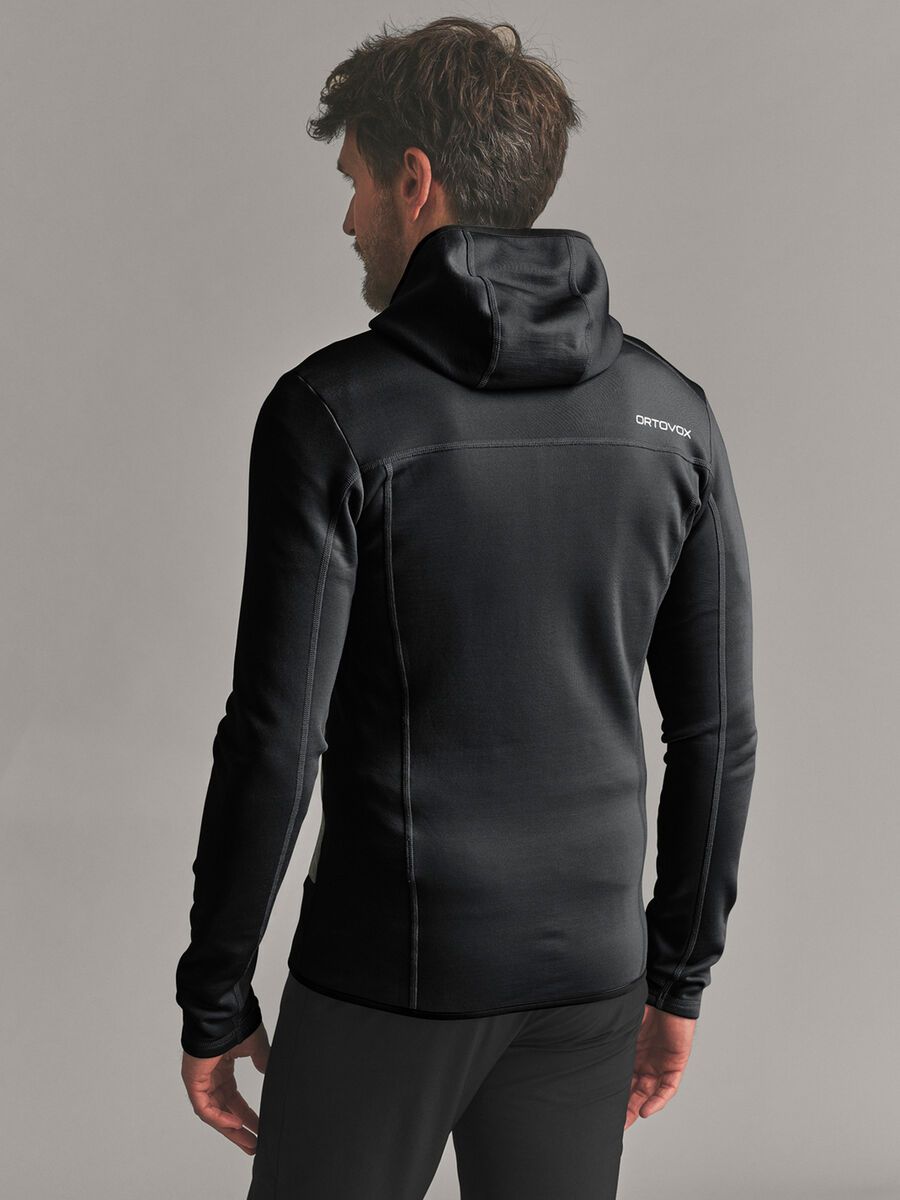 Ortovox Merino Fleece Hoody M, black raven - Bild 6