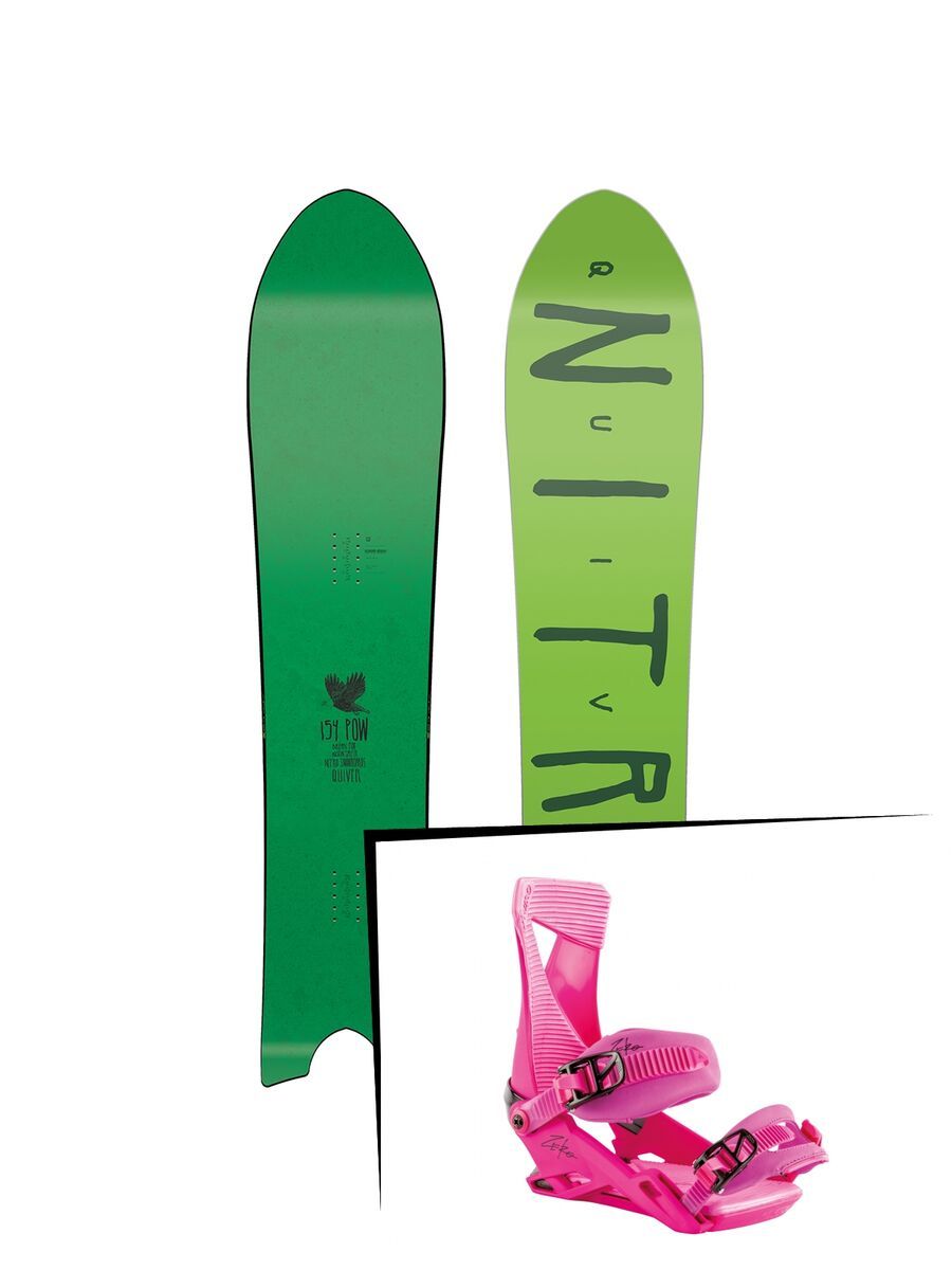 Set: Nitro Quiver Pow 2019 + Nitro Zero muted brights series raspberry - Bild 1
