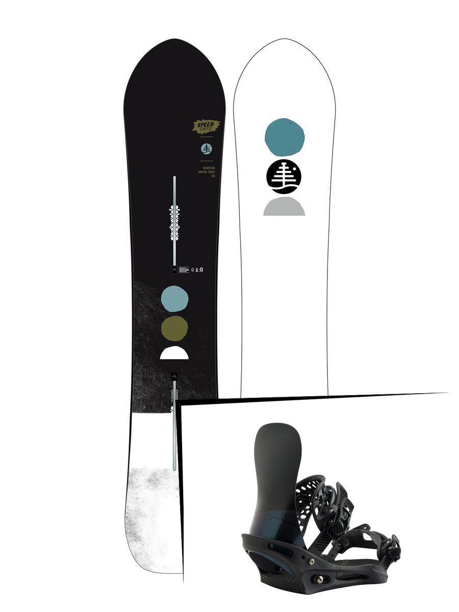 Set: Burton Family Tree Speed Date 2019 + Burton X-Base black matte - Bild 1