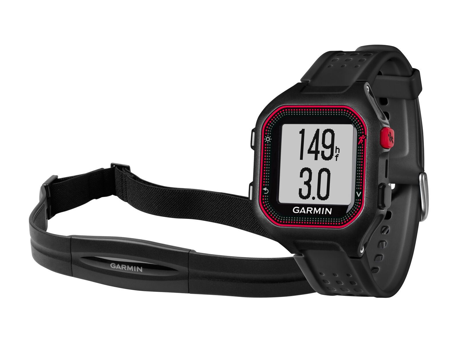 Garmin Forerunner 25 (mit Brustgurt), schwarz/rot - Bild 2