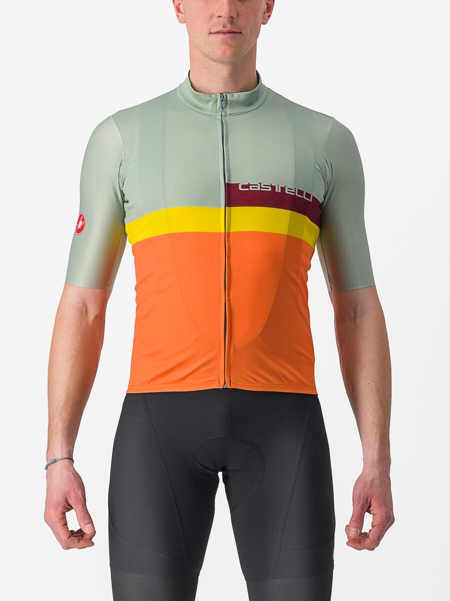 Castelli A Blocco Jersey, defender green/dark red-bordea - Bild 2