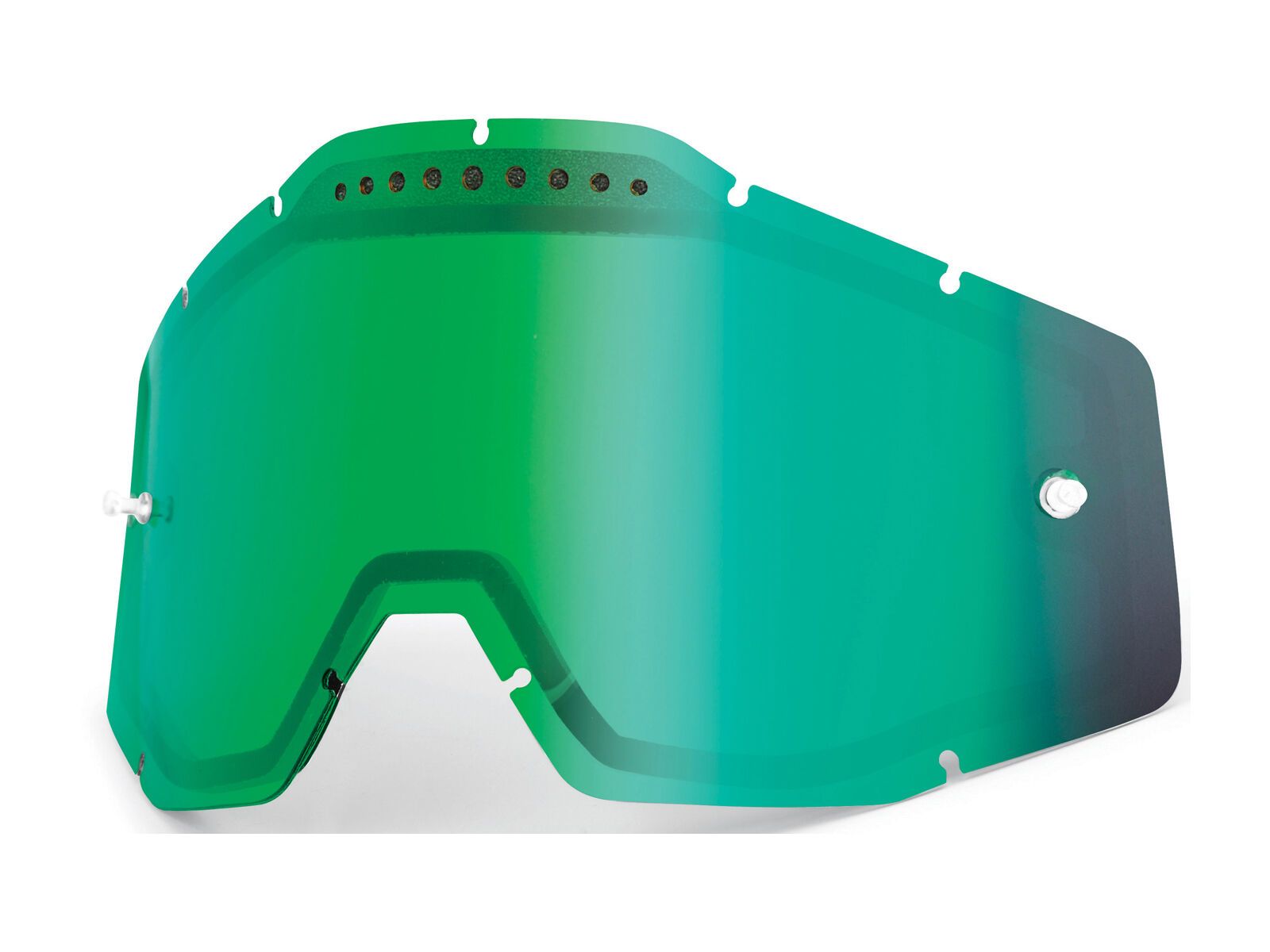 100% Racecraft/Accuri/Strata Vented Dual Replacement Lens, mirror green - Bild 1