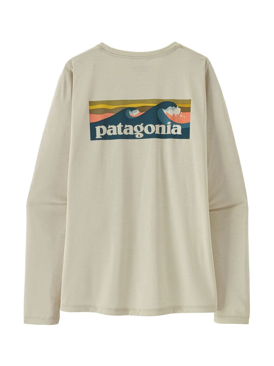 Patagonia Women's Long-Sleeved Capilene Cool Daily Shirt - Boardshort Logo, dyno white - Bild 2