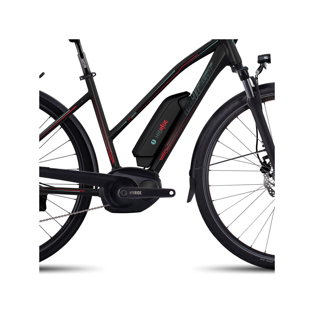 Ghost Hybride Andasol Trekking 5 W 500, night black/jade blue/neon red - Bild 3