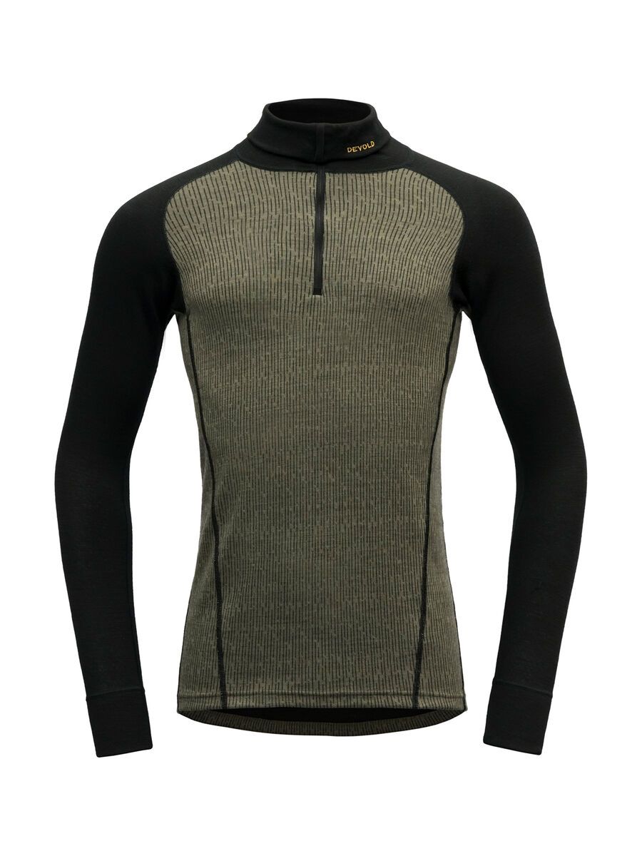 Devold Duo Active Merino 205 Z.Neck Man, lichen/caviar - Bild 1