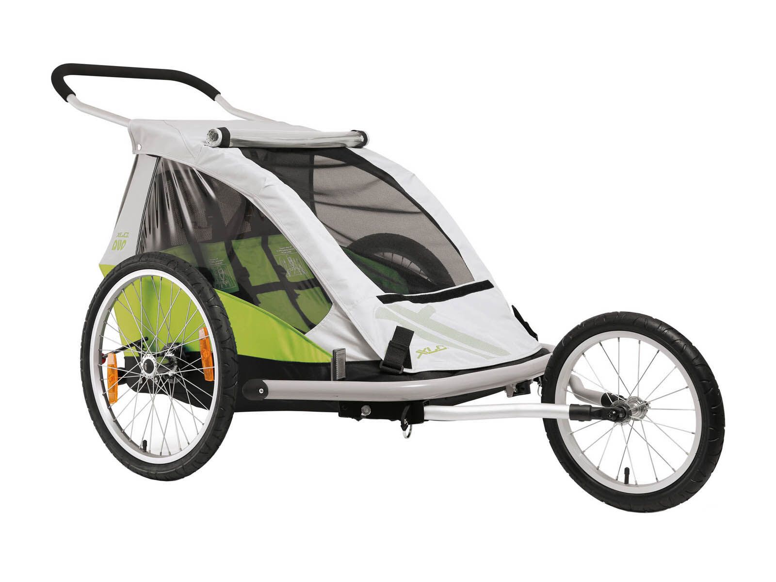 *** 2. Wahl *** XLC Kinderanhänger Duo, silber/limone - Fahrradanhänger | - Bild 3