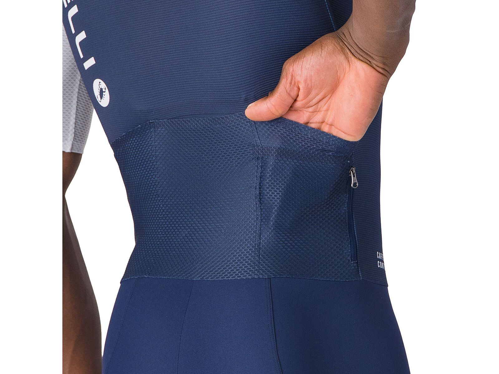 Castelli Saturday Morning Skinsuit, belgian blue/white - Bild 8