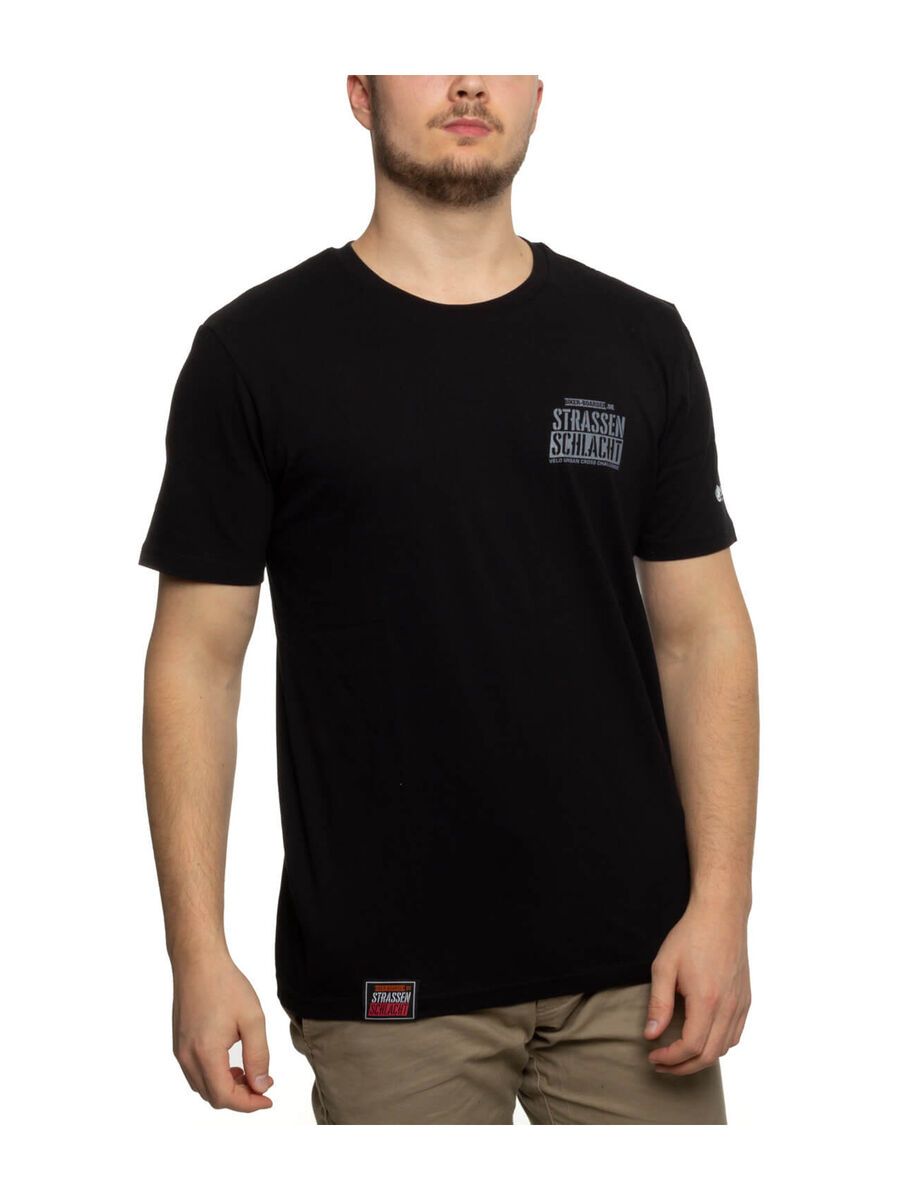 BIKER-BOARDER Strassenschlacht T-Shirt Logo Unisex, schwarz - Bild 1