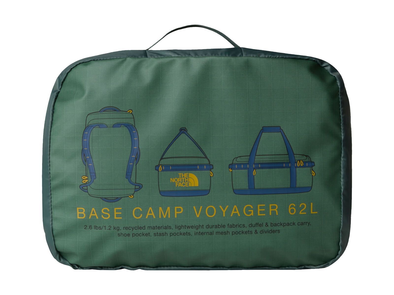 The North Face Base Camp Voyager Duffel 62L, duck green/shady blue - Bild 5