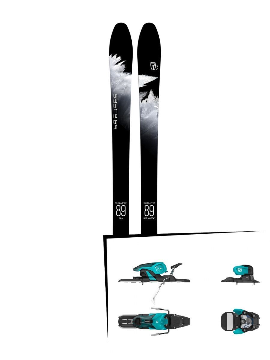 Set: Icelantic Sabre 89 2018 + Salomon Warden 11 turquoise/black - Bild 1