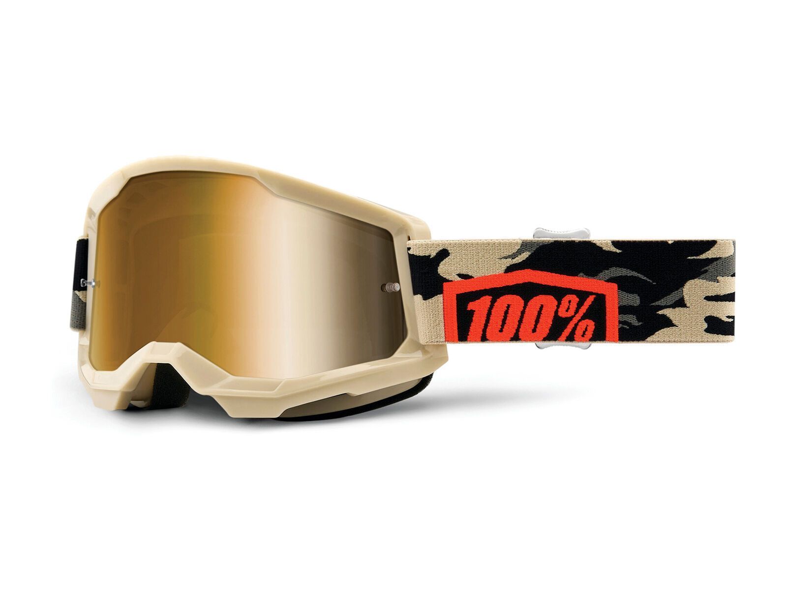 100% Strata 2 Goggle - Mirror Gold, kombat - Bild 1
