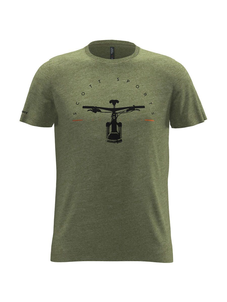 Scott 20 Casual Dye S/Sl Tee, green moss melange - Bild 1