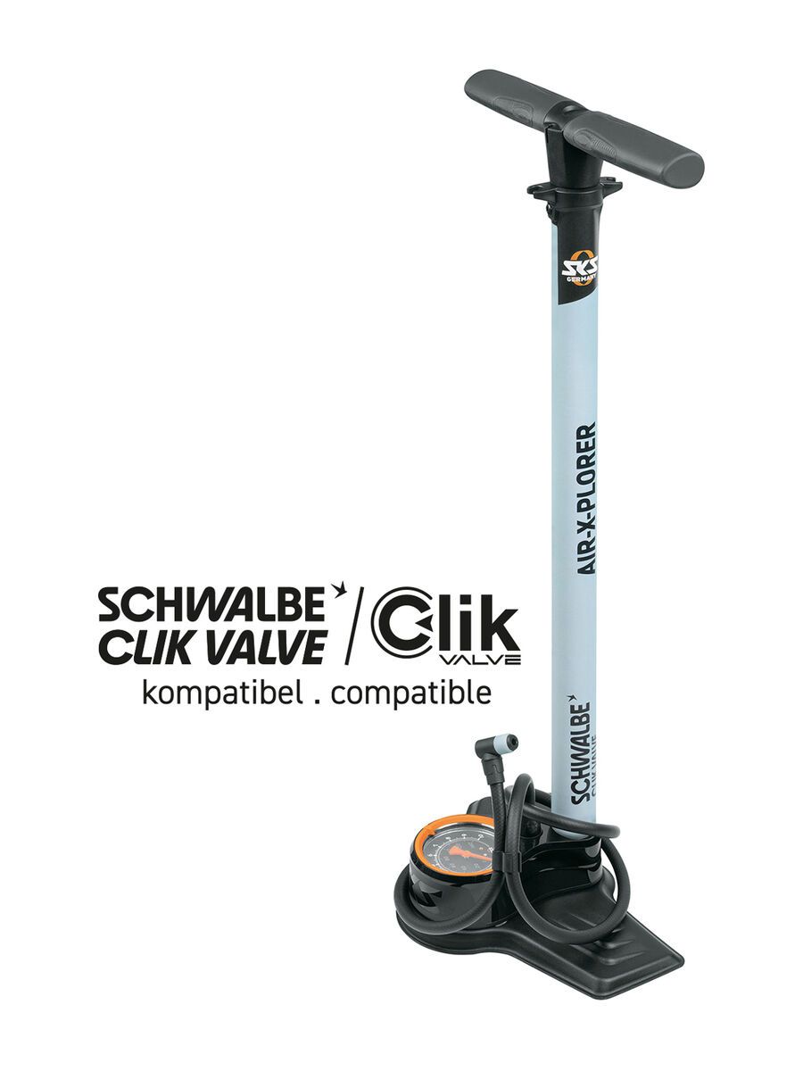 SKS Air-X-Plorer Clik Valve 10.0, schwarz/sky blue - Bild 2