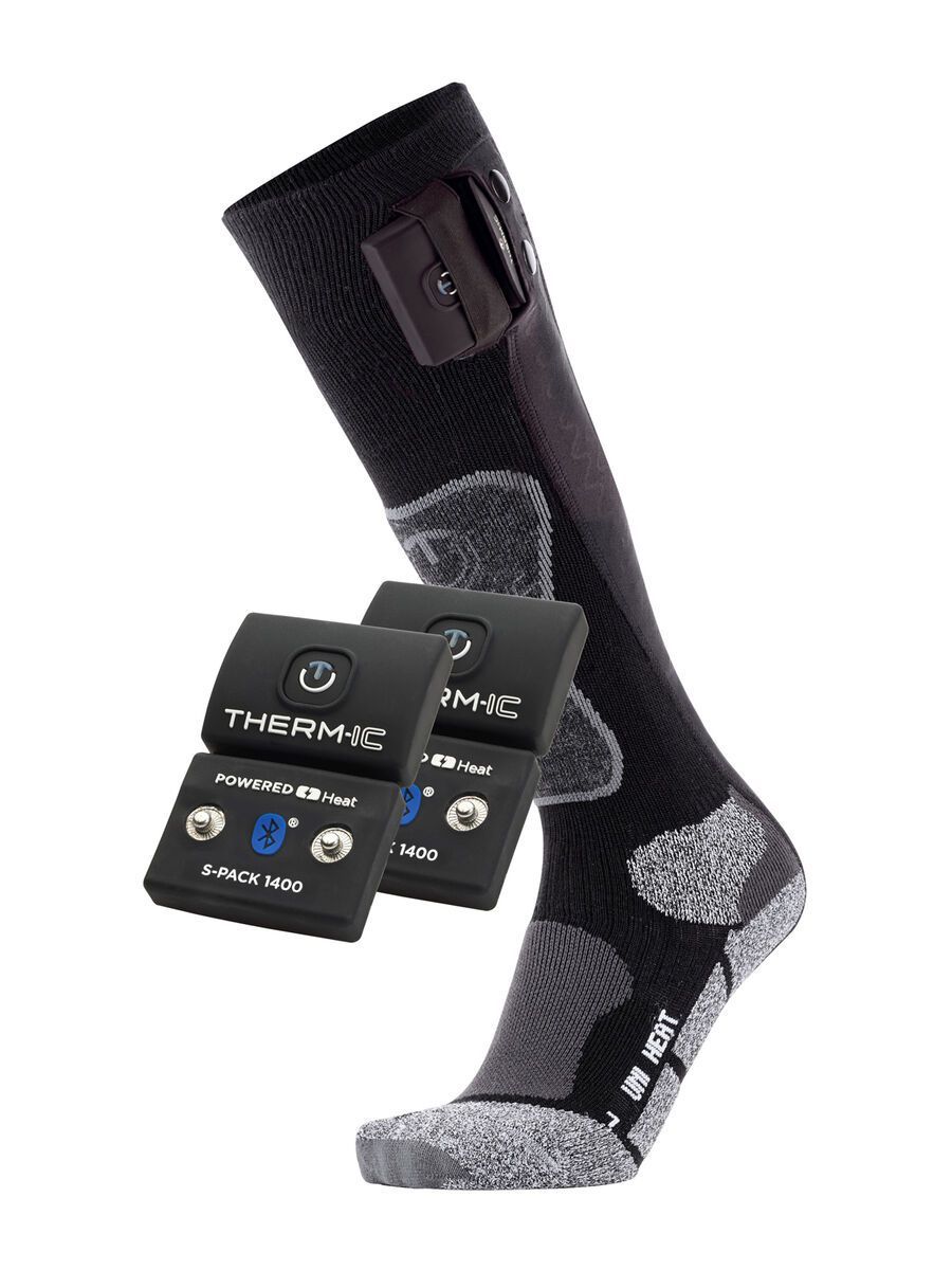 Therm-ic PowerSock Heat Uni + S-Pack 1400B, black/grey - Bild 1