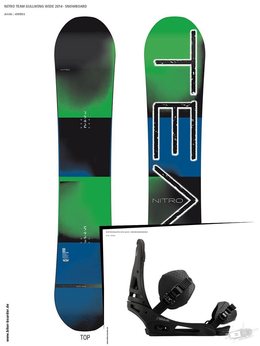 Set: Nitro Team Gullwing Wide  + Burton Malavita (493974S) - Bild 1