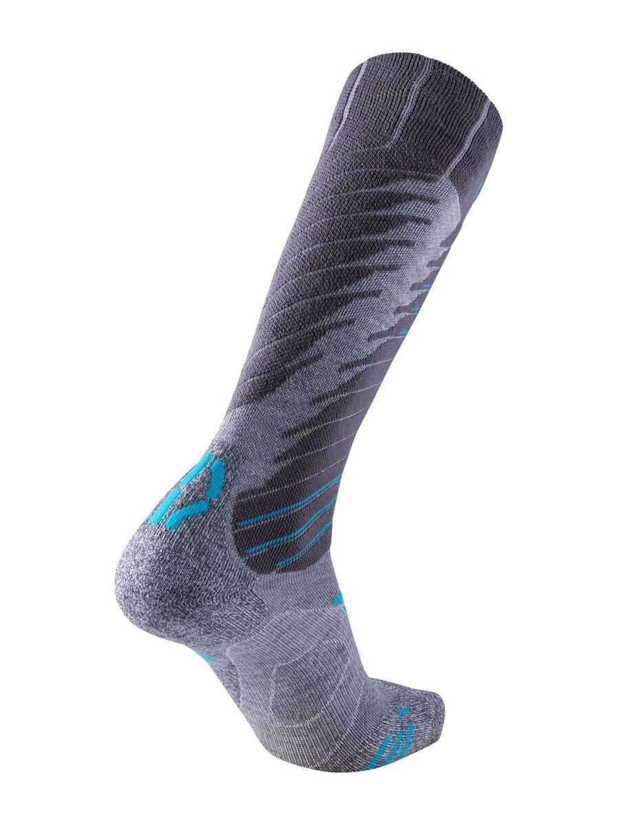 UYN Comfort Fit Ski Socks Lady, grey/turquoise - Bild 2