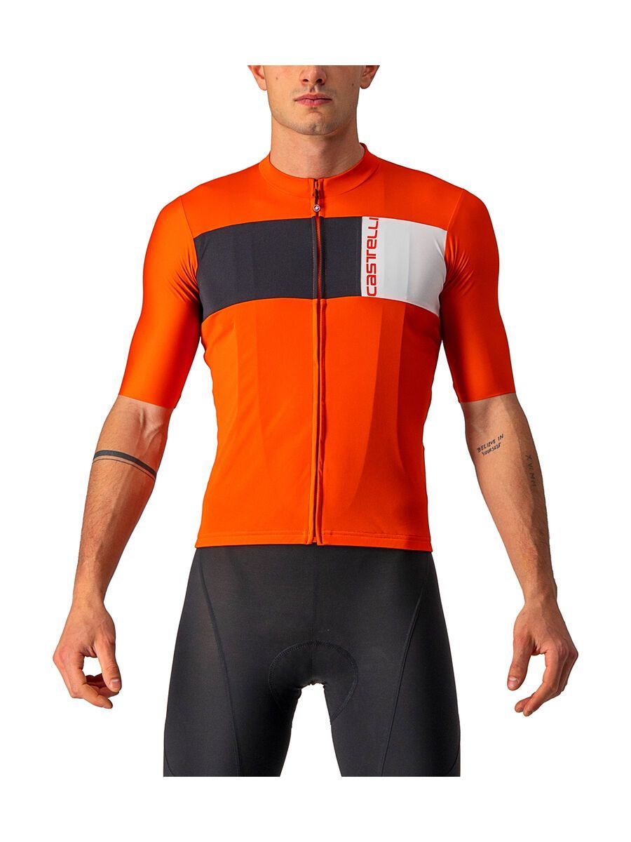 Castelli Prologo 7 Jersey, fiery red/light black-ivory - Bild 1