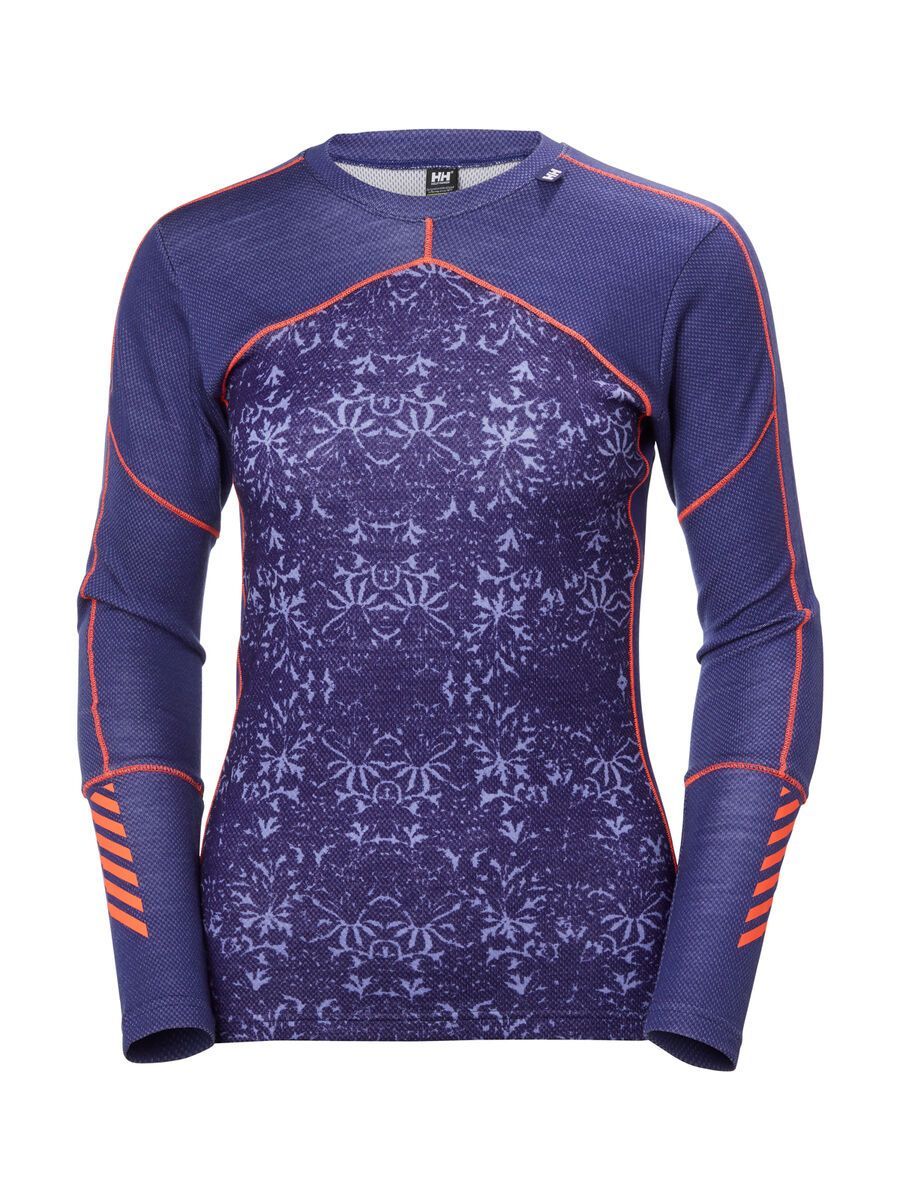 Helly Hansen W HH Lifa Merino Crew, lavender / frozen flower print - Bild 1