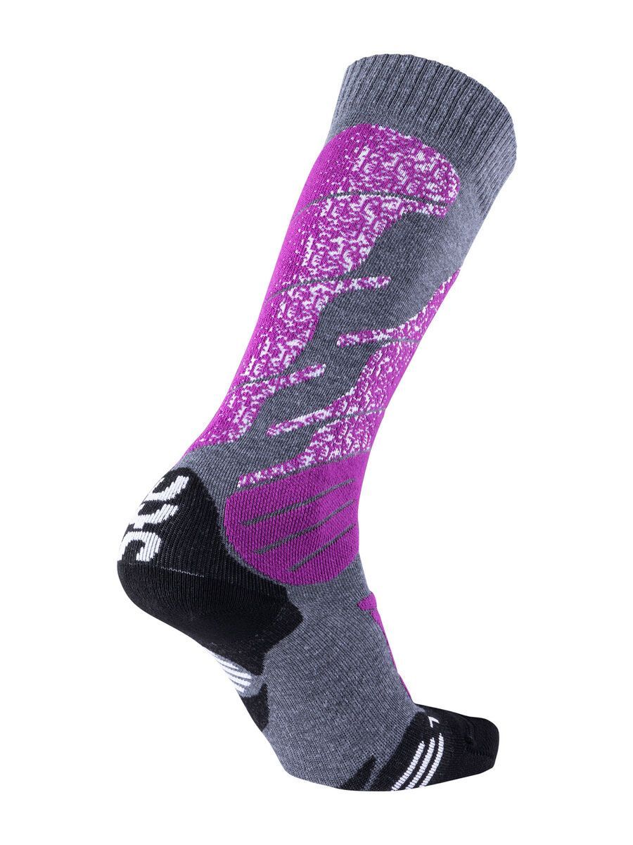 UYN All Mountain Ski Socks Lady, medium grey melange/purple - Bild 2