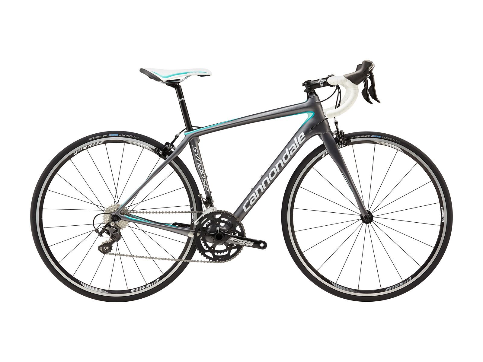 Cannondale Synapse Carbon Womens 6 105, jet black with charcoal grey, sea and tropics - Bild 1