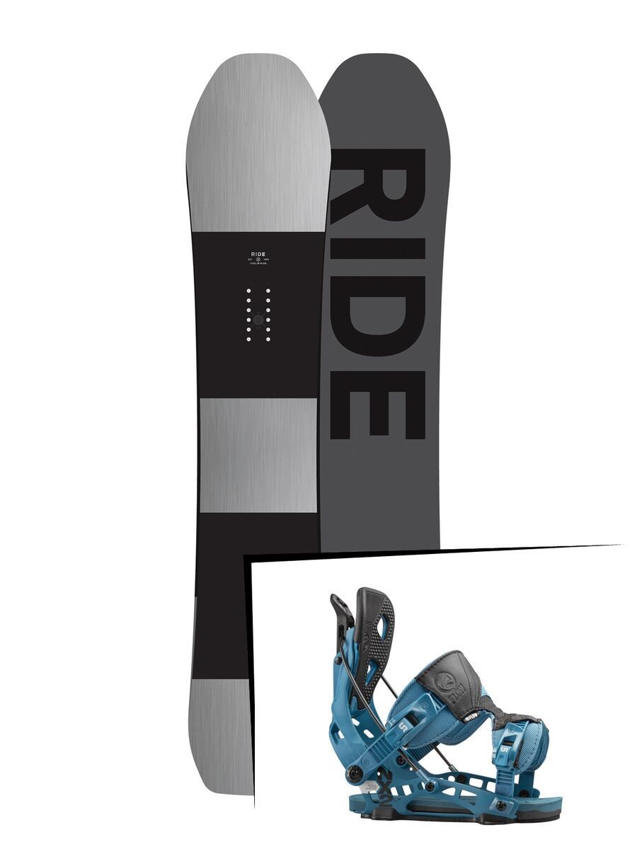 Set: Ride Timeless 2017 + Flow NX2 2016, blue - Snowboardset - Bild 1