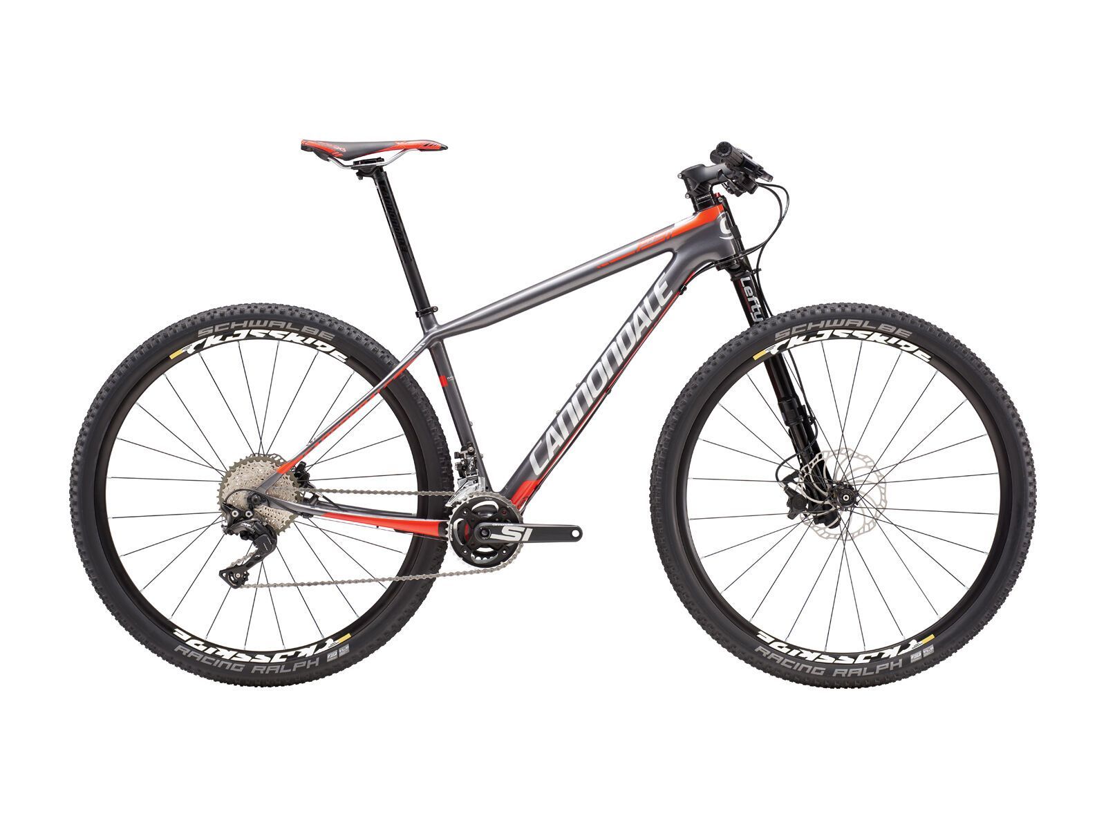 Cannondale F-SI Carbon 3 29, charcoal grey w/ fine silver and acid red, gloss - Bild 1