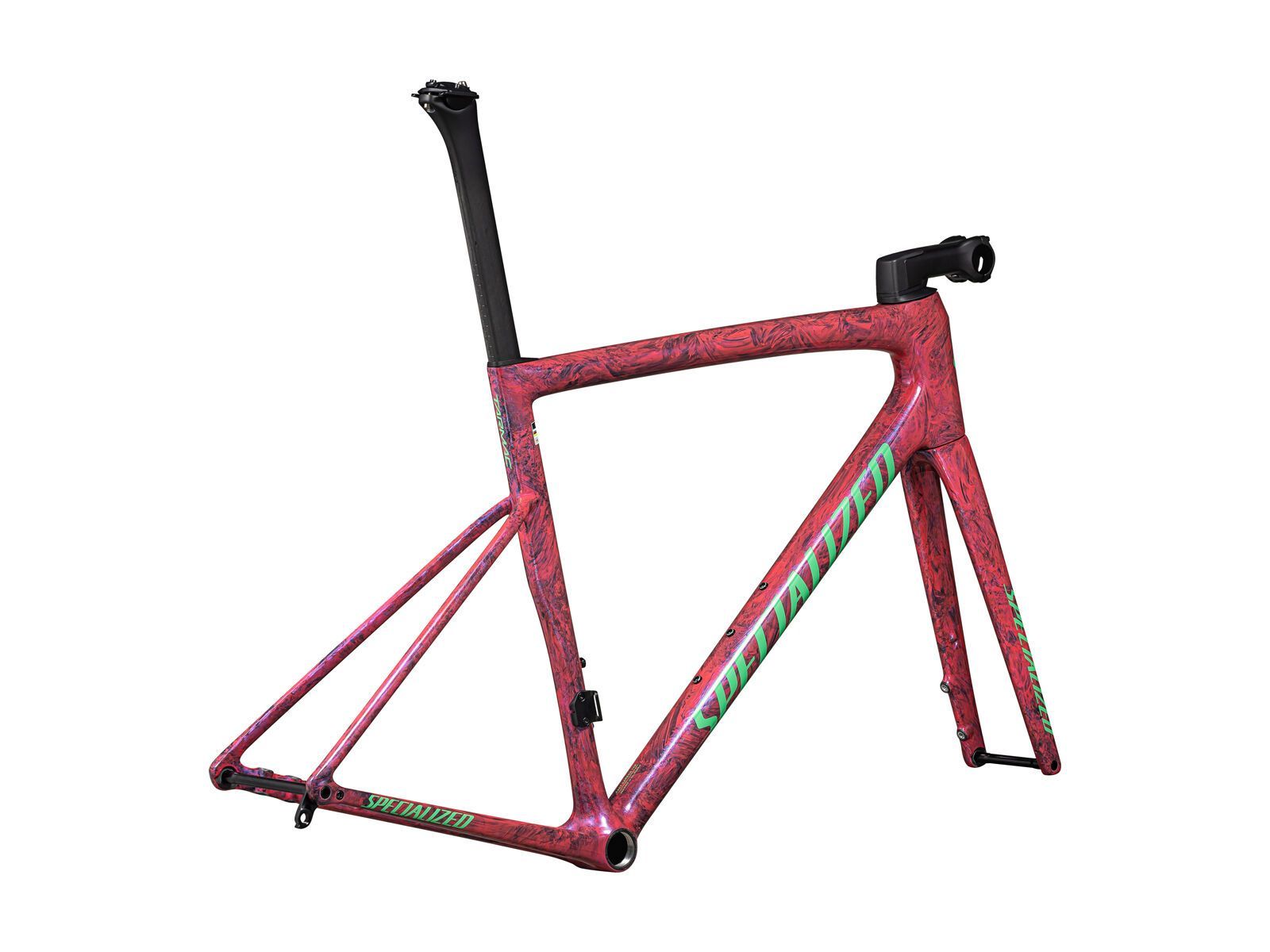 Specialized Tarmac SL8 Frameset, metallic vivid pink strata/electric green - Bild 3