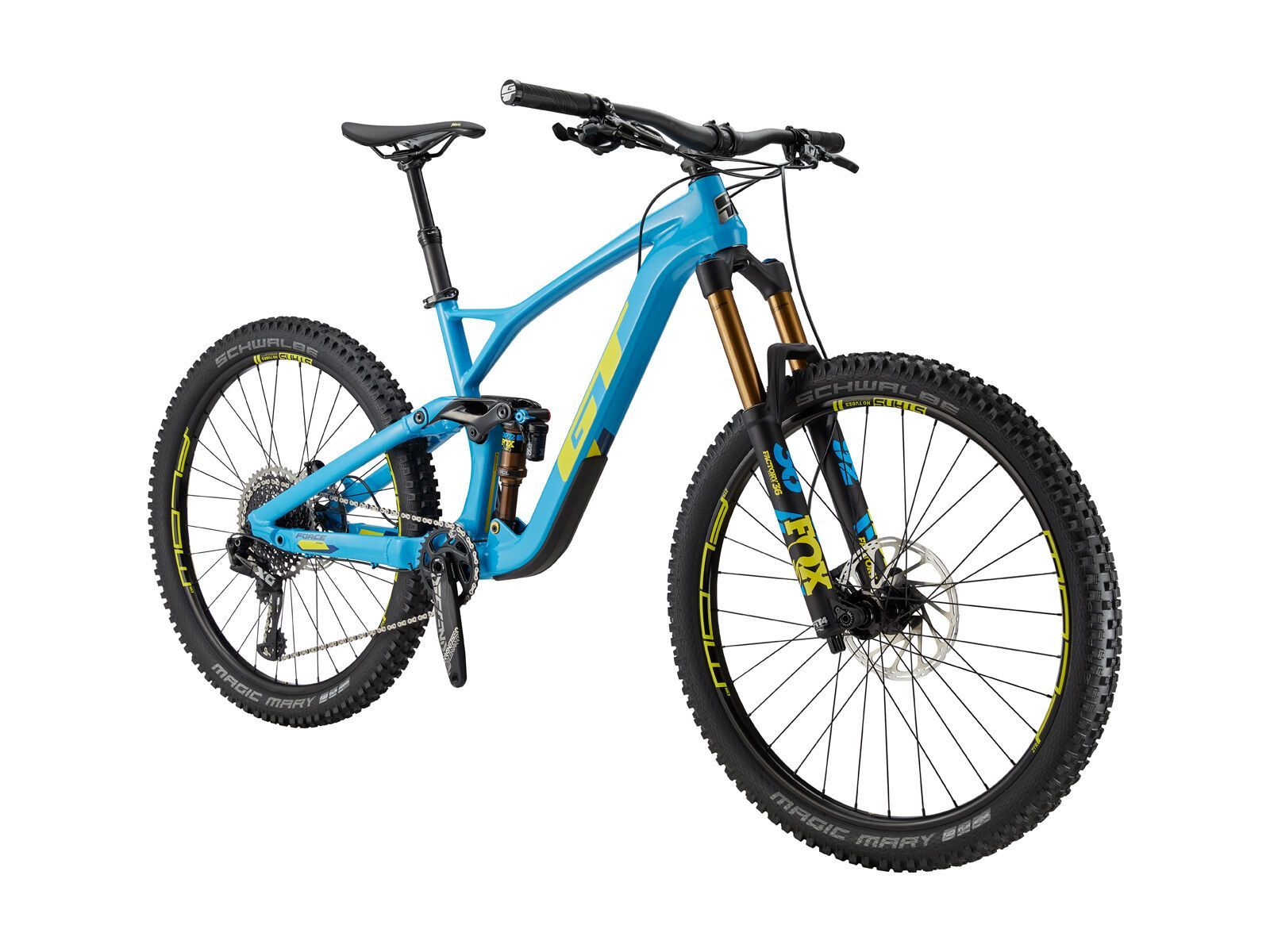 GT Force Carbon Pro, gloss cyan w/ gt yellow and deep navy - Bild 3