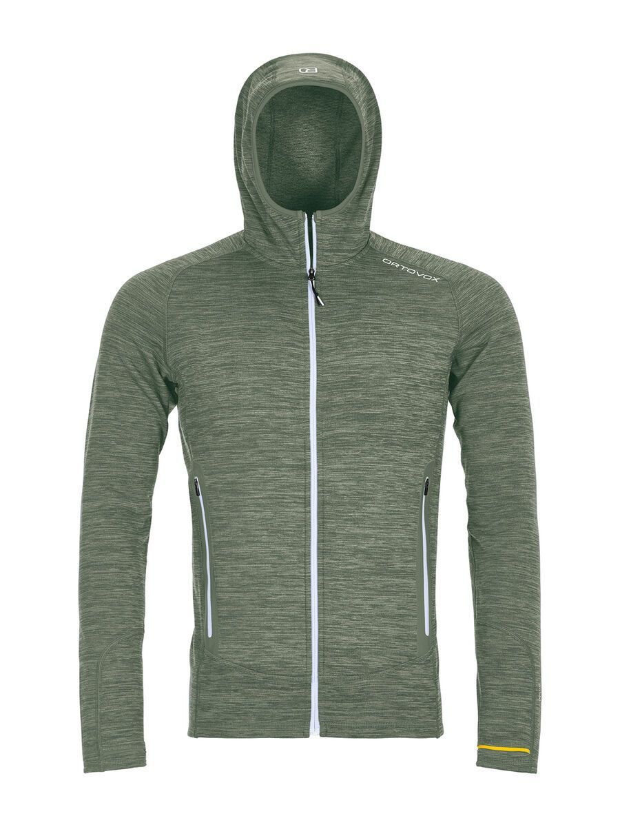 Ortovox Merino Fleece Light Melange Hoody M, green forrest blend