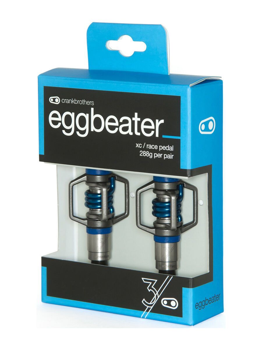 Crankbrothers Eggbeater 3 Hangtag Version, silber/blau - Bild 1