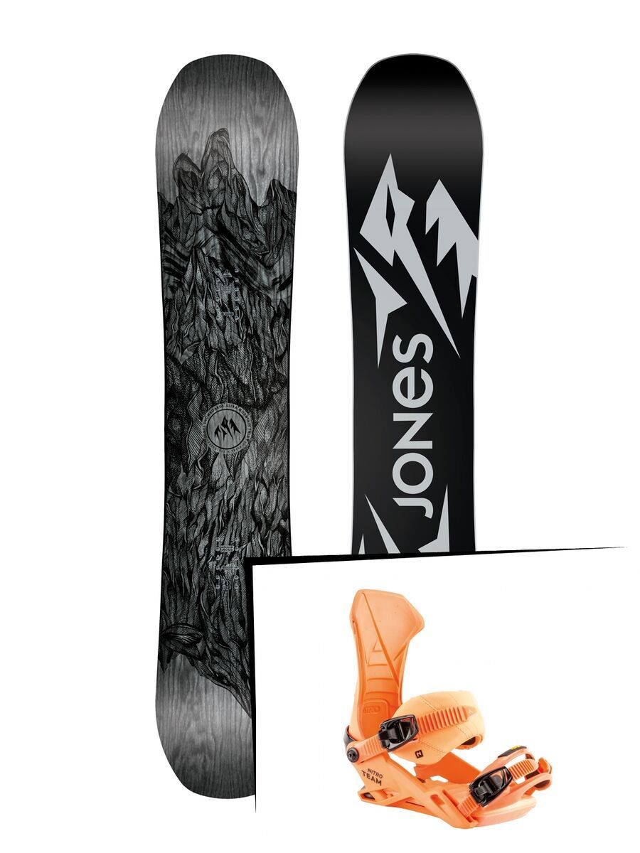 Set: Jones Ultra Mountain Twin 2019 + Nitro Team muted brights series orange - Bild 1