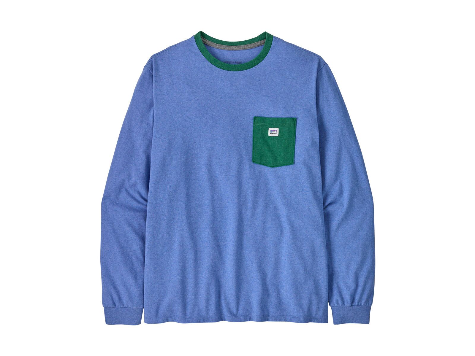 Patagonia Long-Sleeved Shop Sticker Pocket Responsibili-Tee, abundant blue - Bild 1