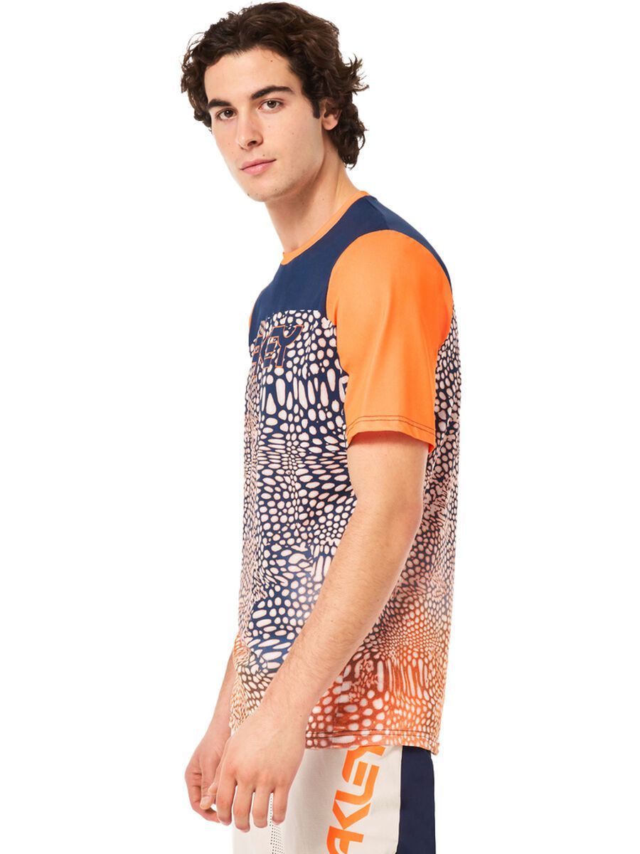 Oakley Maven Coast SS Jersey, distorted frogskin bl/og - Bild 6