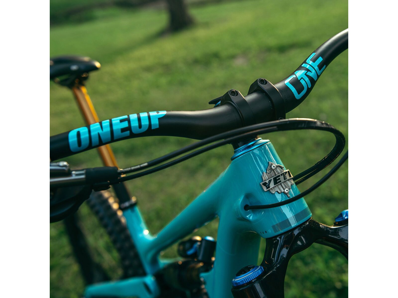 OneUp Components Decal Kit Carbon Handlebar, turquoise - Bild 2