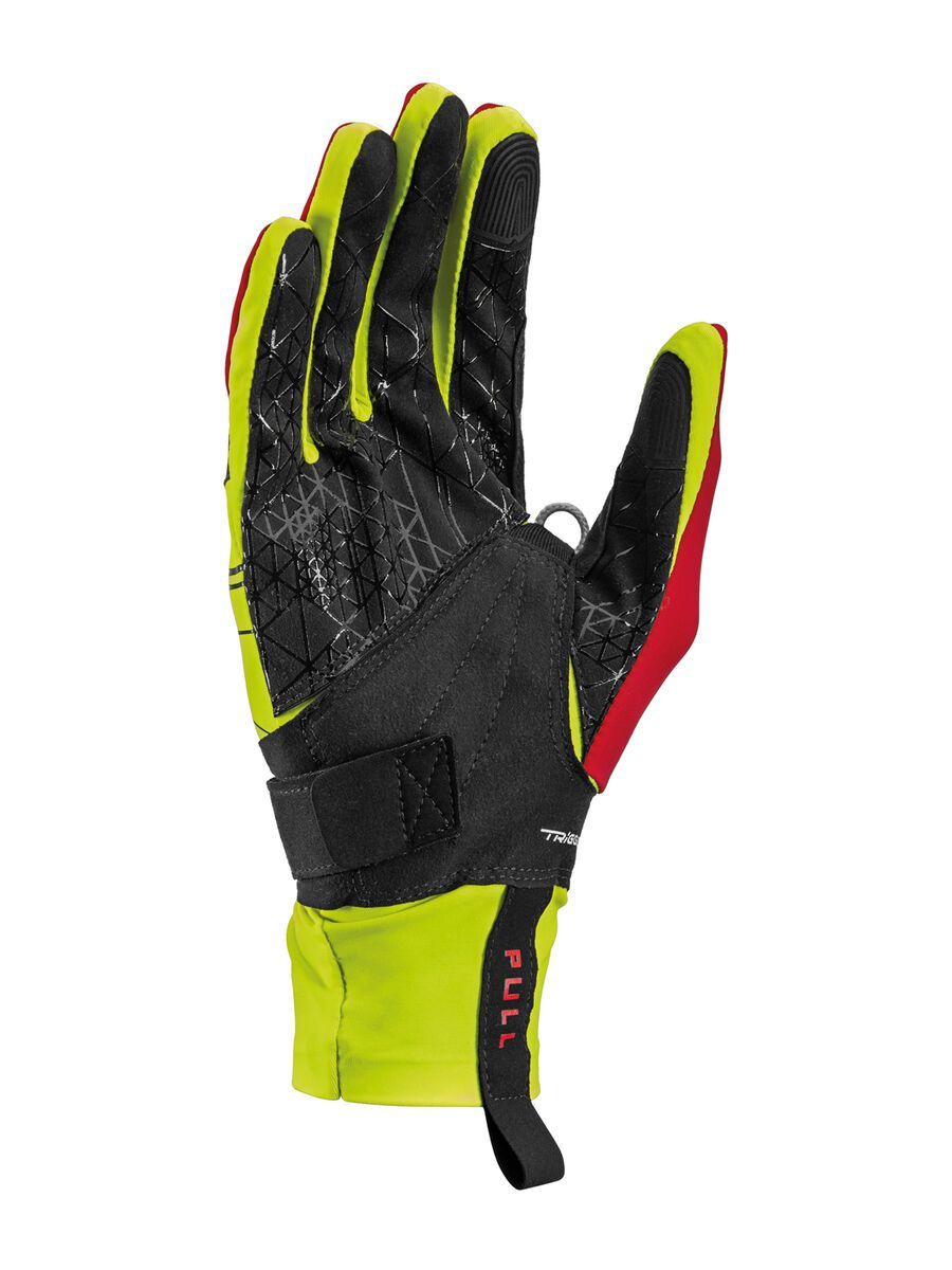 Leki Tour Mezza V Glove, gelb-rot-schwarz - Bild 4