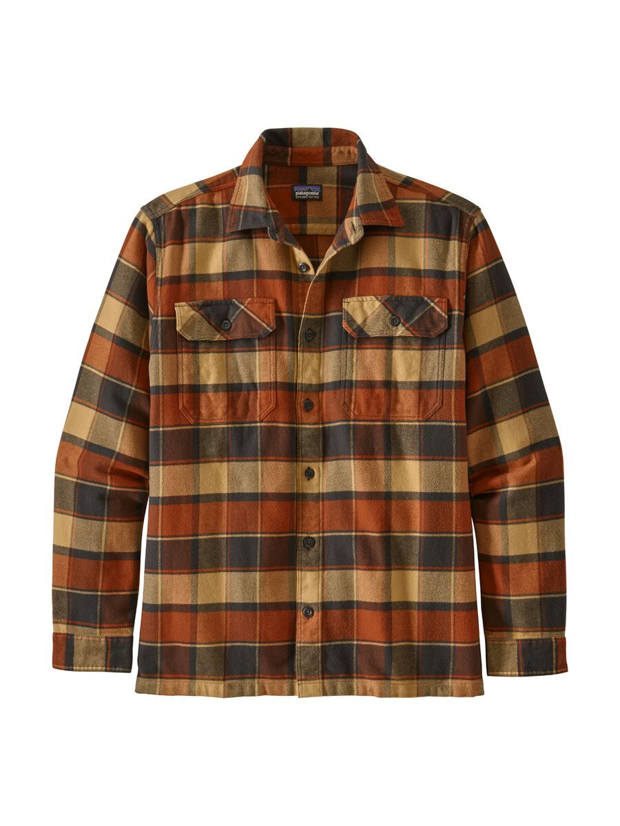 Patagonia Men's Long-Sleeved Fjord Flannel Shirt, plots: burnished red - Bild 1