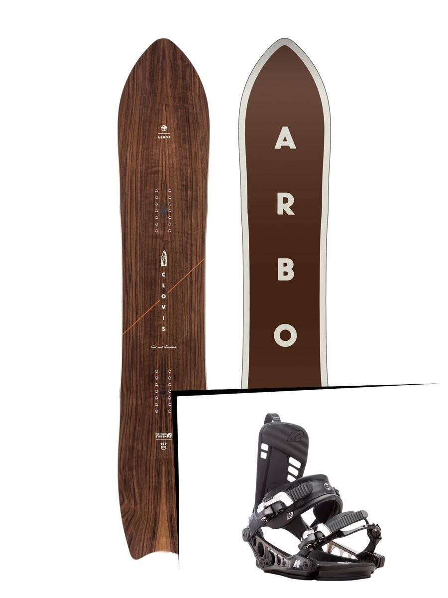 Set: Arbor Clovis 2017 + K2 Cinch CTX 2017, black - Snowboardset - Bild 1