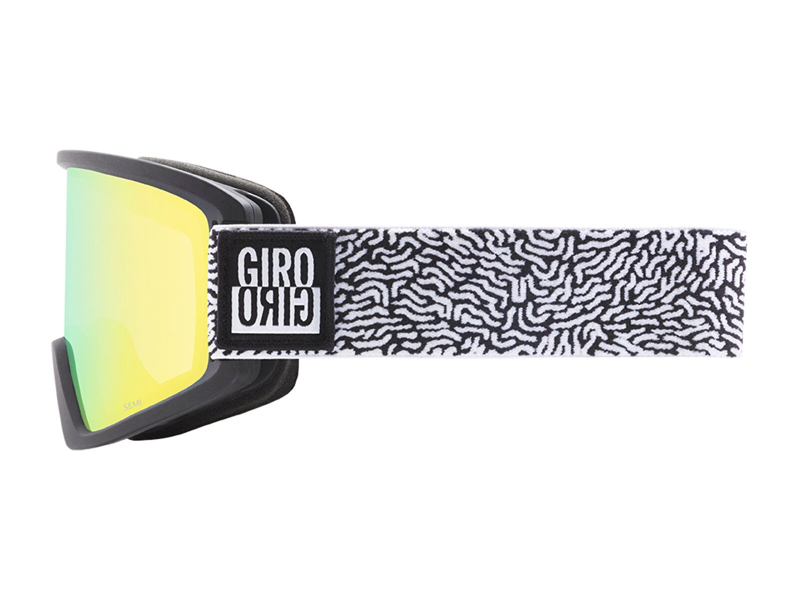 Giro Semi inkl. Wechselscheibe, black/white squiggle, loden yellow/yellow - Bild 2