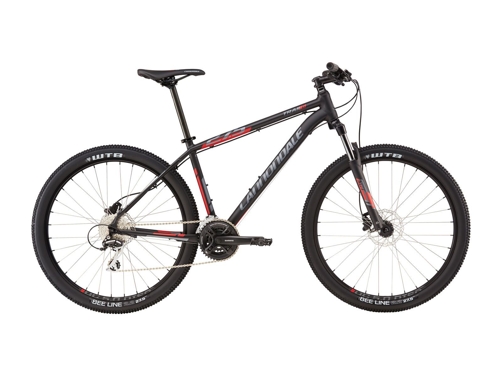 Cannondale Trail 6 27.5, jet black w/ race red, chargoal grey, matte - Bild 1