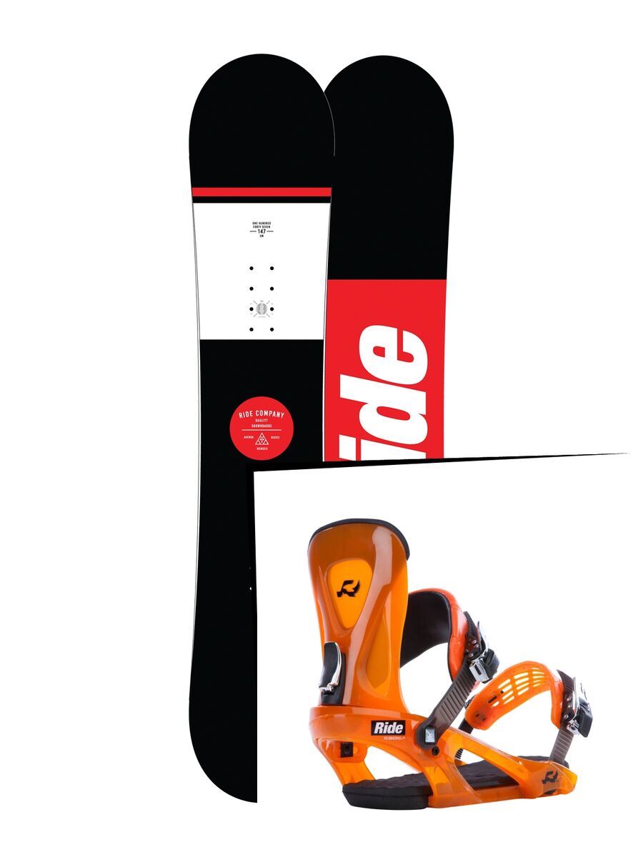 Set: Ride Agenda 2017 + Ride KX 2015, orange - Snowboardset - Bild 1