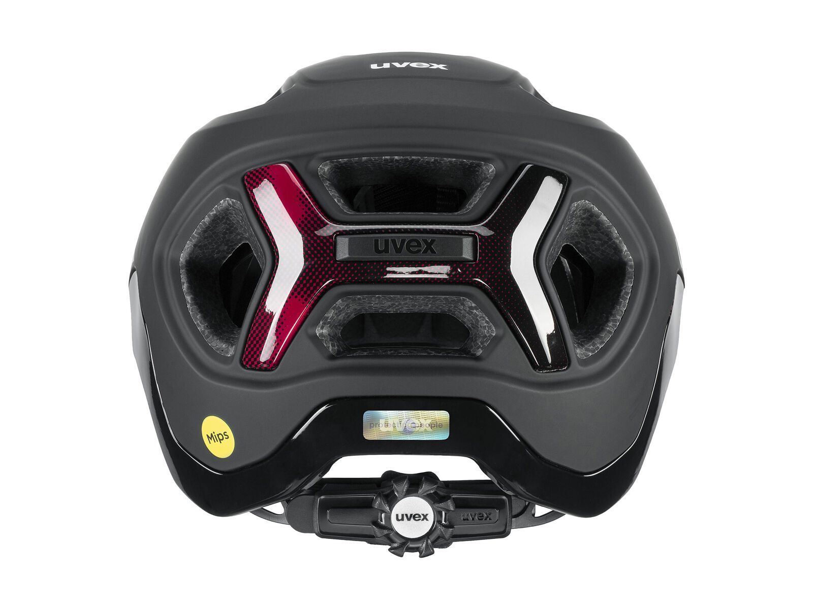 uvex react MIPS, black-ruby red matt | BIKER-BOARDER.DE