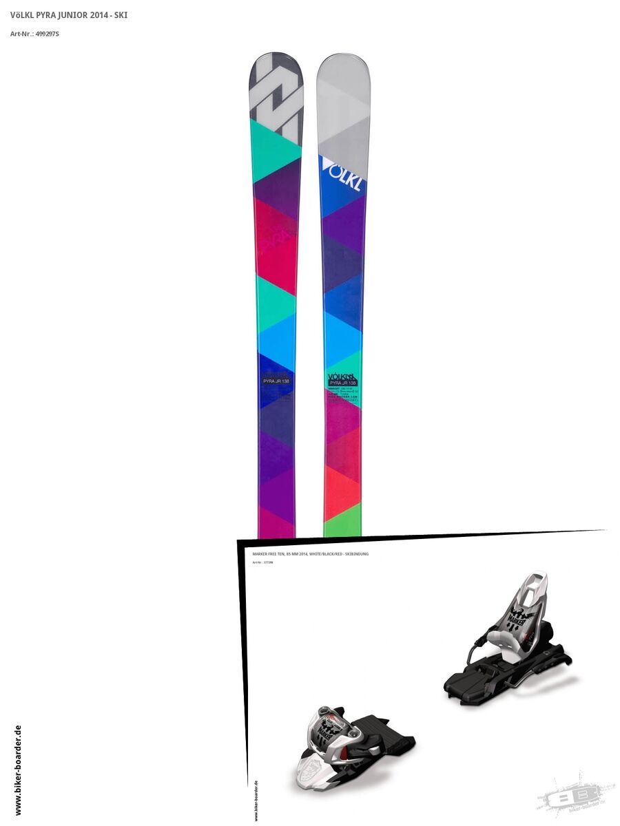 Völkl Set: Pyra Junior 2014 + Marker Free Ten - Bild 1