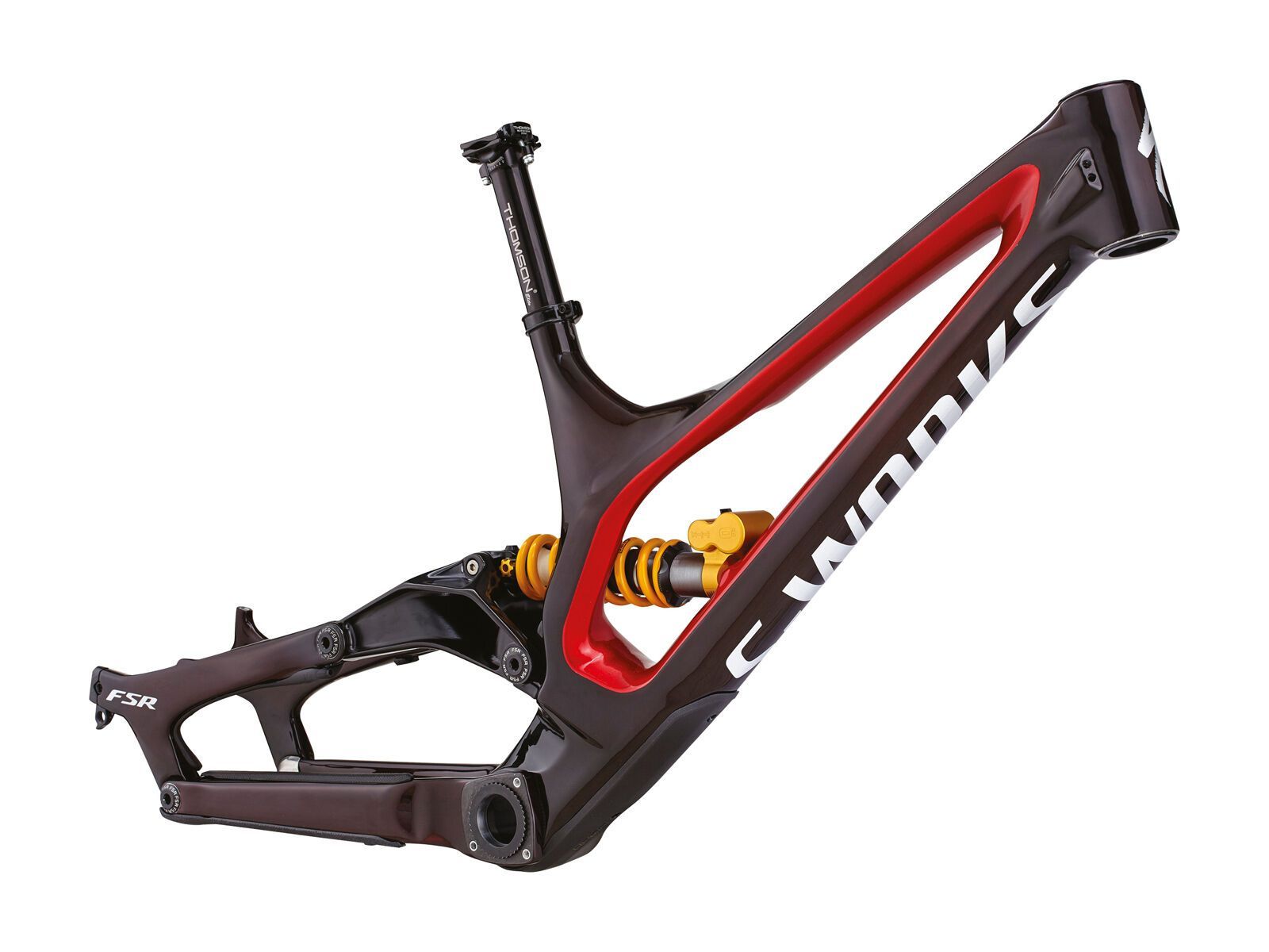 Specialized S-Works Demo 8 Frame, gloss red tint carbon/red flake/flake silver - Bild 1