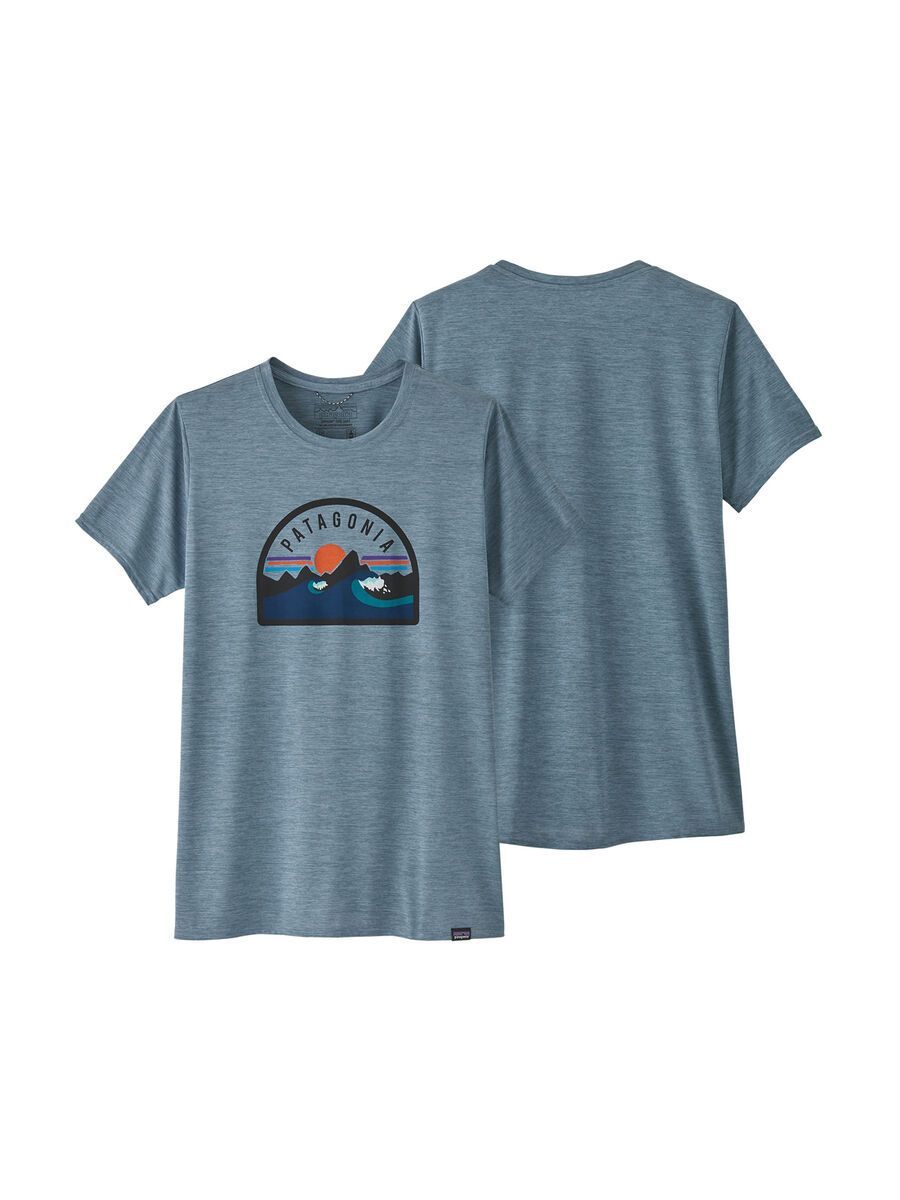 Patagonia Women's Capilene Cool Daily Graphic Shirt Boardie Badge, light plume grey x-dye - Bild 1